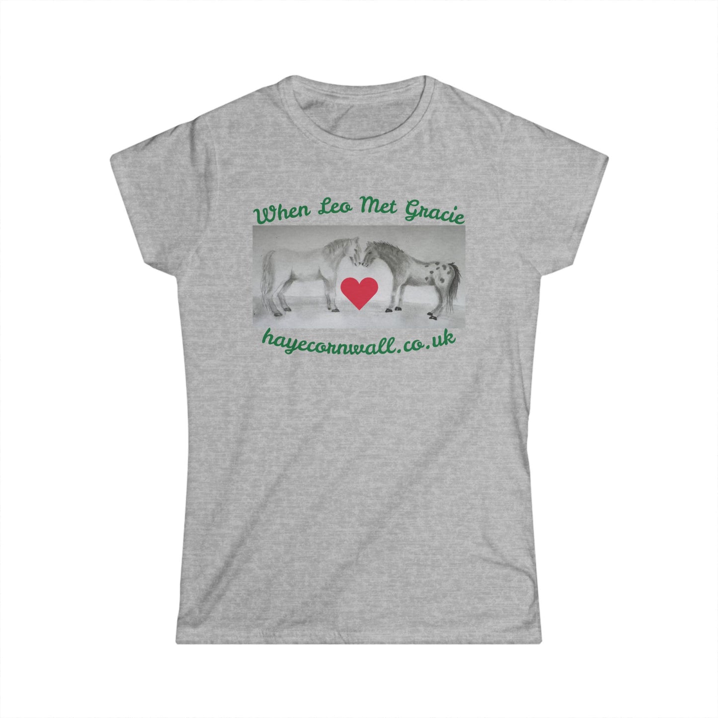 UK ONLY Women's Softstyle Tee "When Leo Met Gracie" from Haye Cornwall animal sanctuary