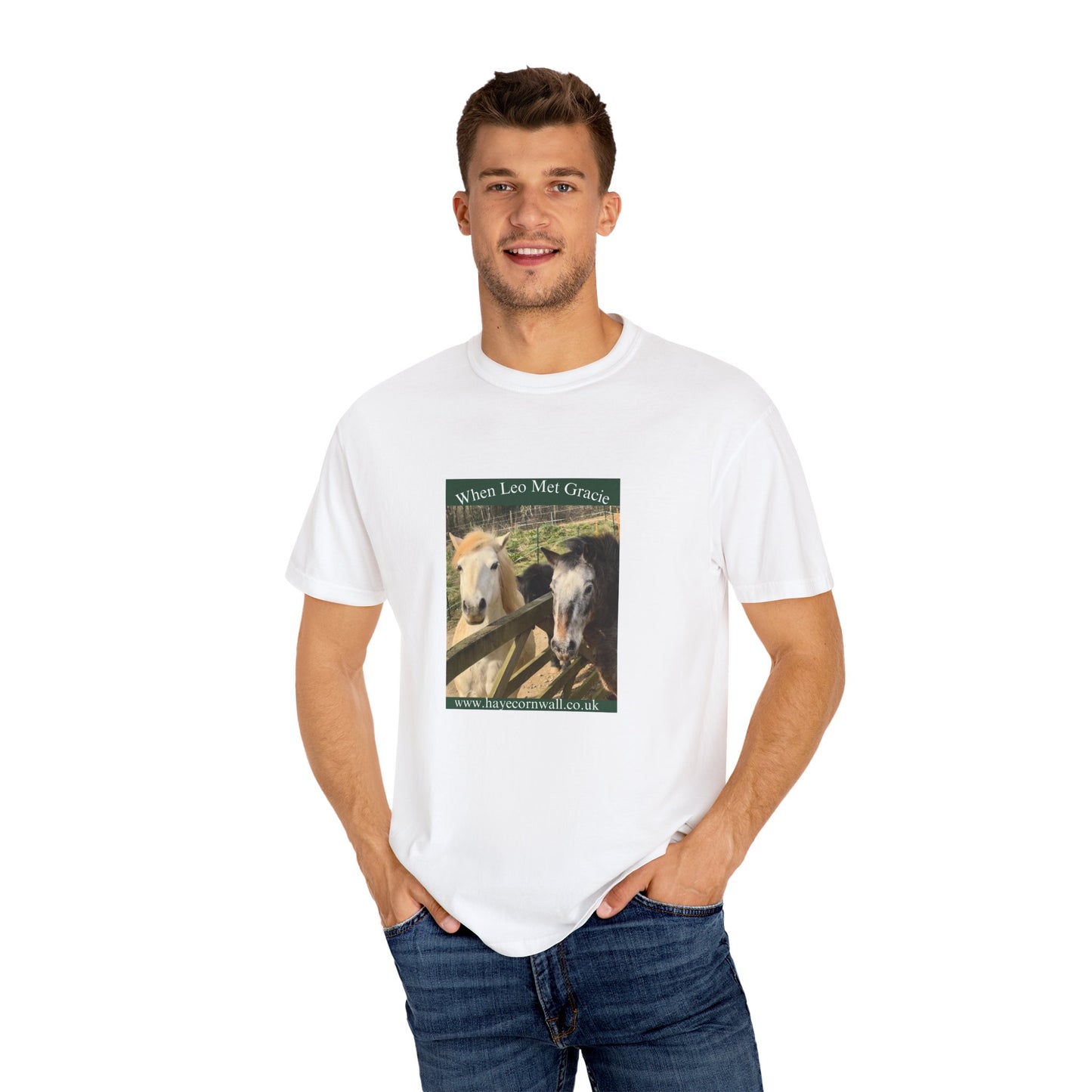 US ONLY Unisex Tee "When Leo Met Gracie" from Haye Cornwall animal sanctuary