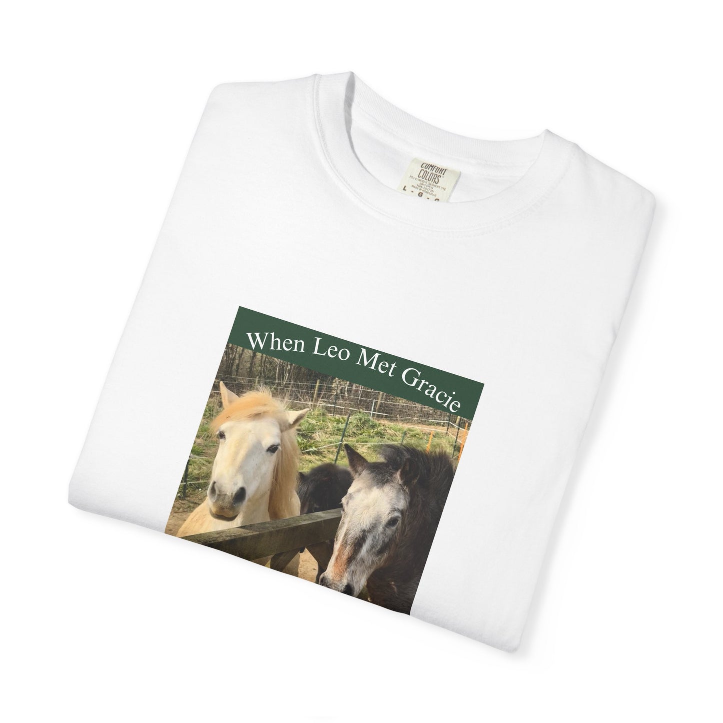 US ONLY Unisex Tee "When Leo Met Gracie" from Haye Cornwall animal sanctuary
