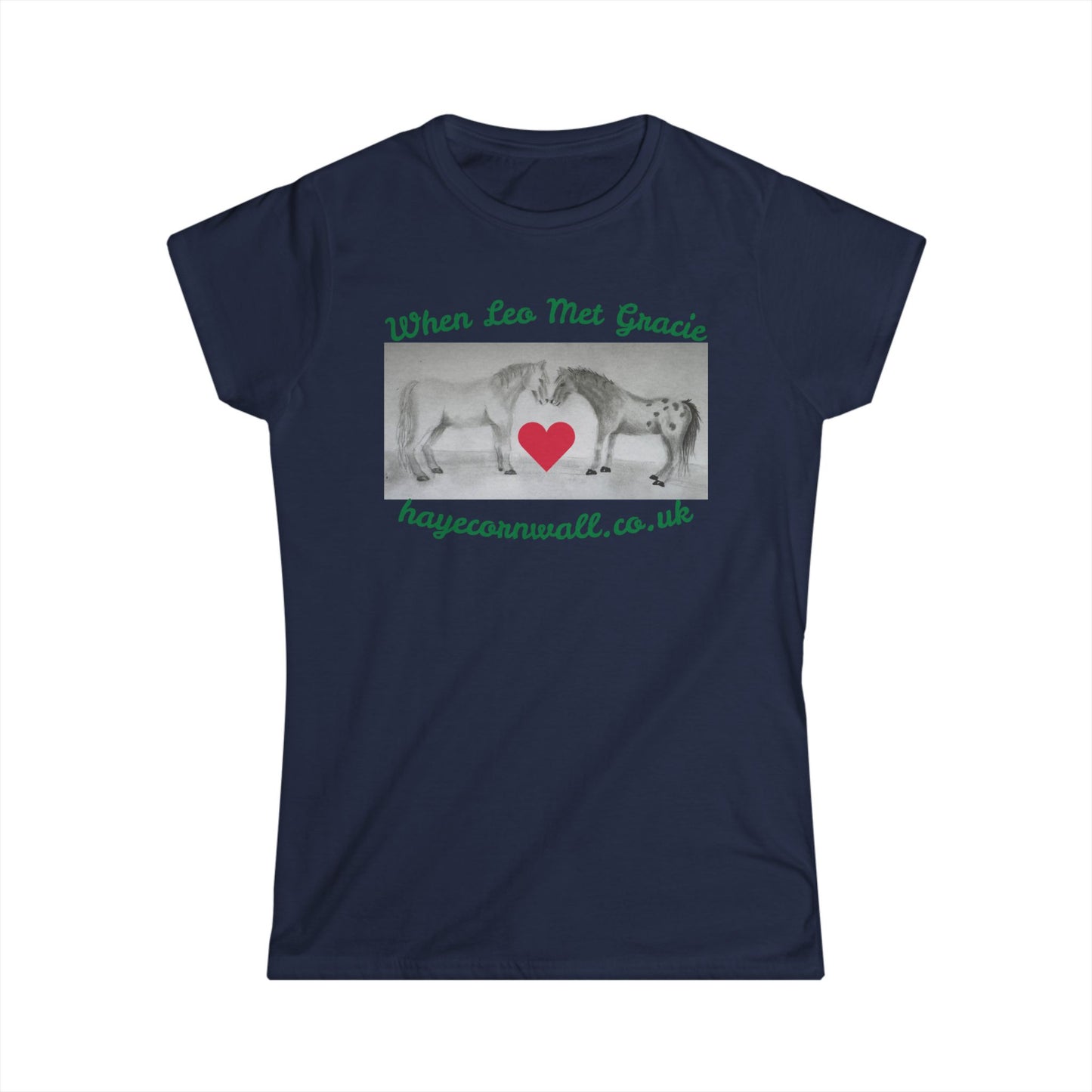 UK ONLY Women's Softstyle Tee "When Leo Met Gracie" from Haye Cornwall animal sanctuary