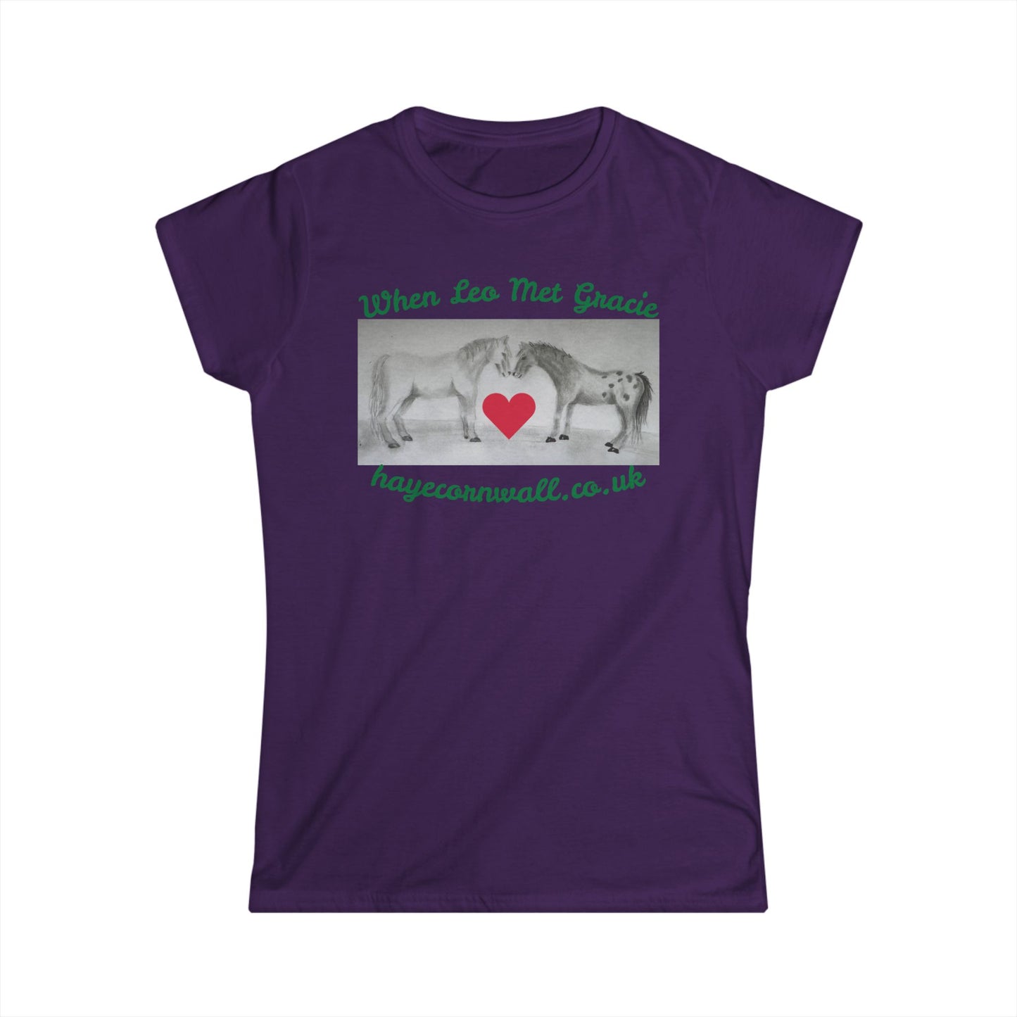 UK ONLY Women's Softstyle Tee "When Leo Met Gracie" from Haye Cornwall animal sanctuary