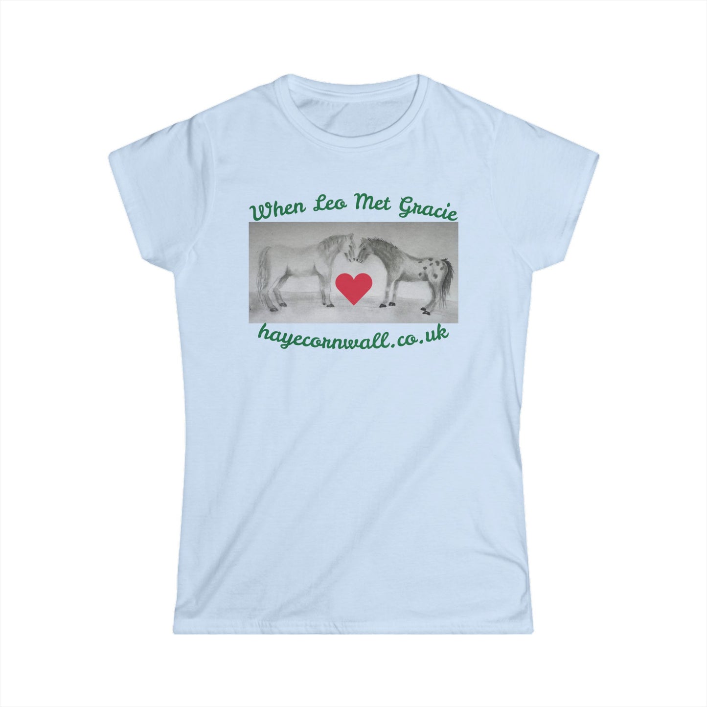 UK ONLY Women's Softstyle Tee "When Leo Met Gracie" from Haye Cornwall animal sanctuary