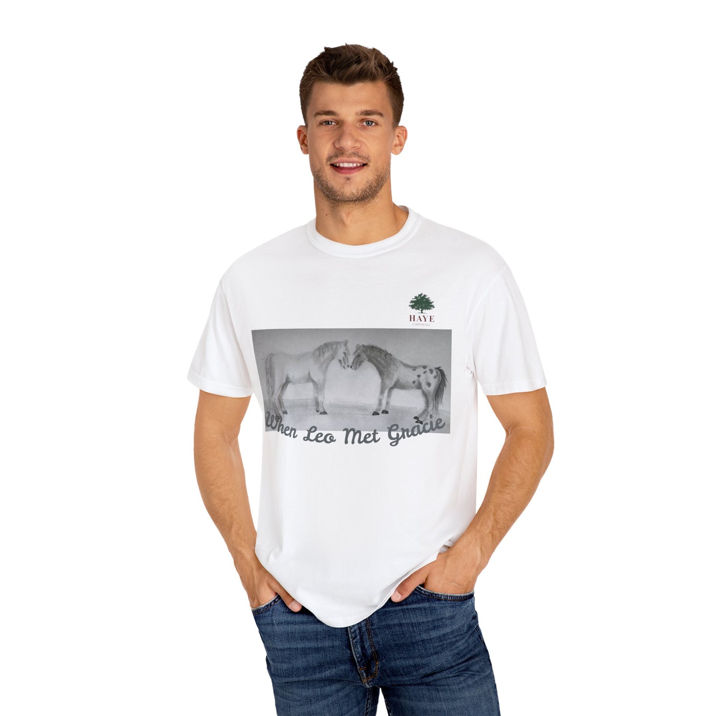 US ONLY Unisex Tee "When Leo Met Gracie" from Haye Cornwall animal sanctuary