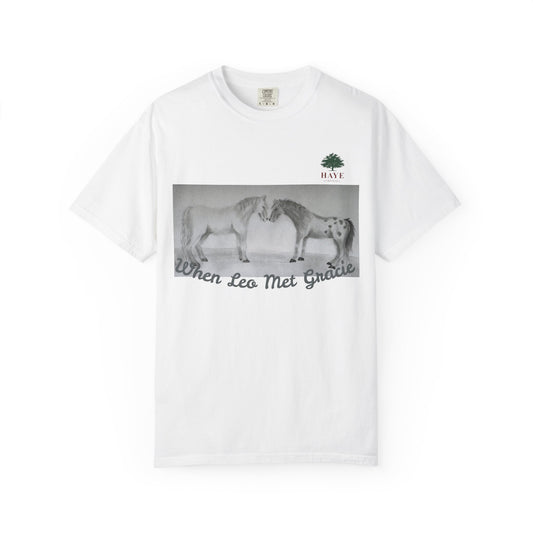 US ONLY Unisex Tee "When Leo Met Gracie" from Haye Cornwall animal sanctuary