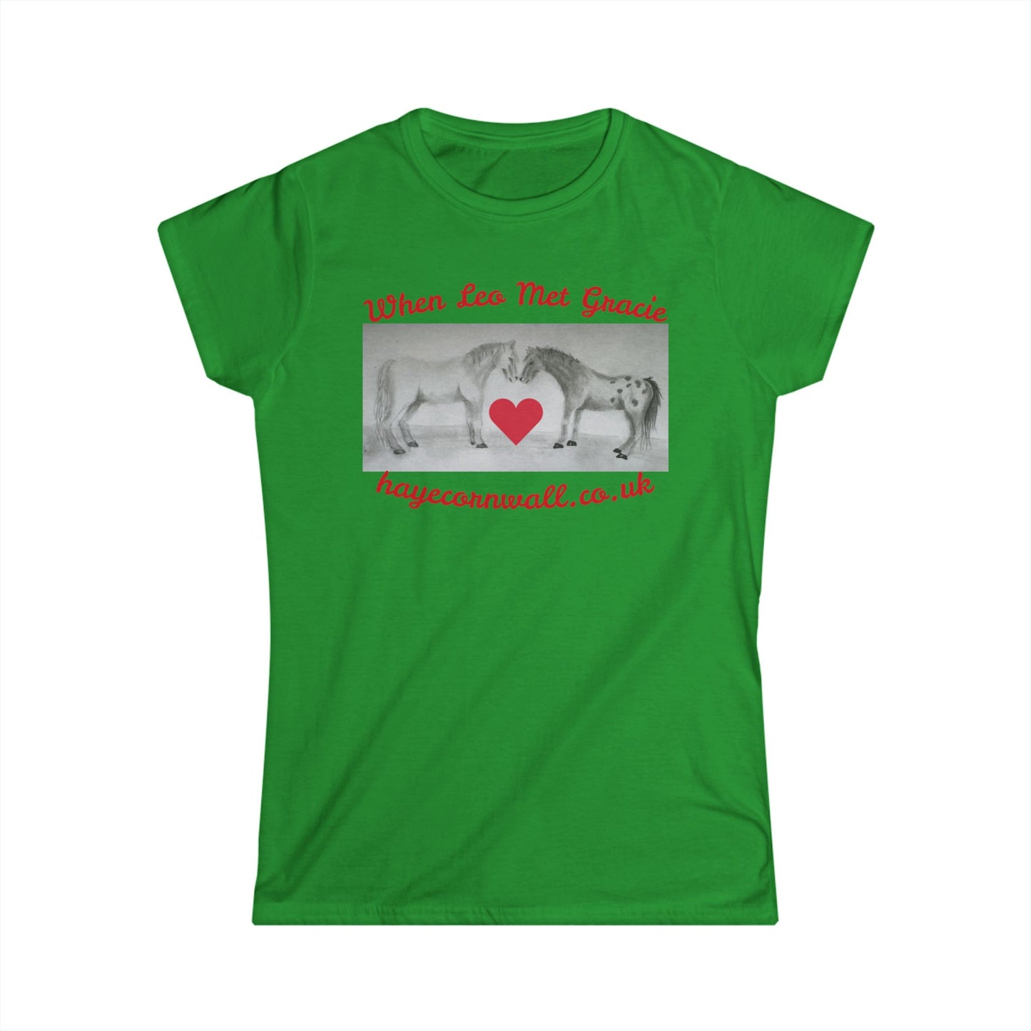 UK ONLY Women's Softstyle Tee "When Leo Met Gracie" from Haye Cornwall animal sanctuary