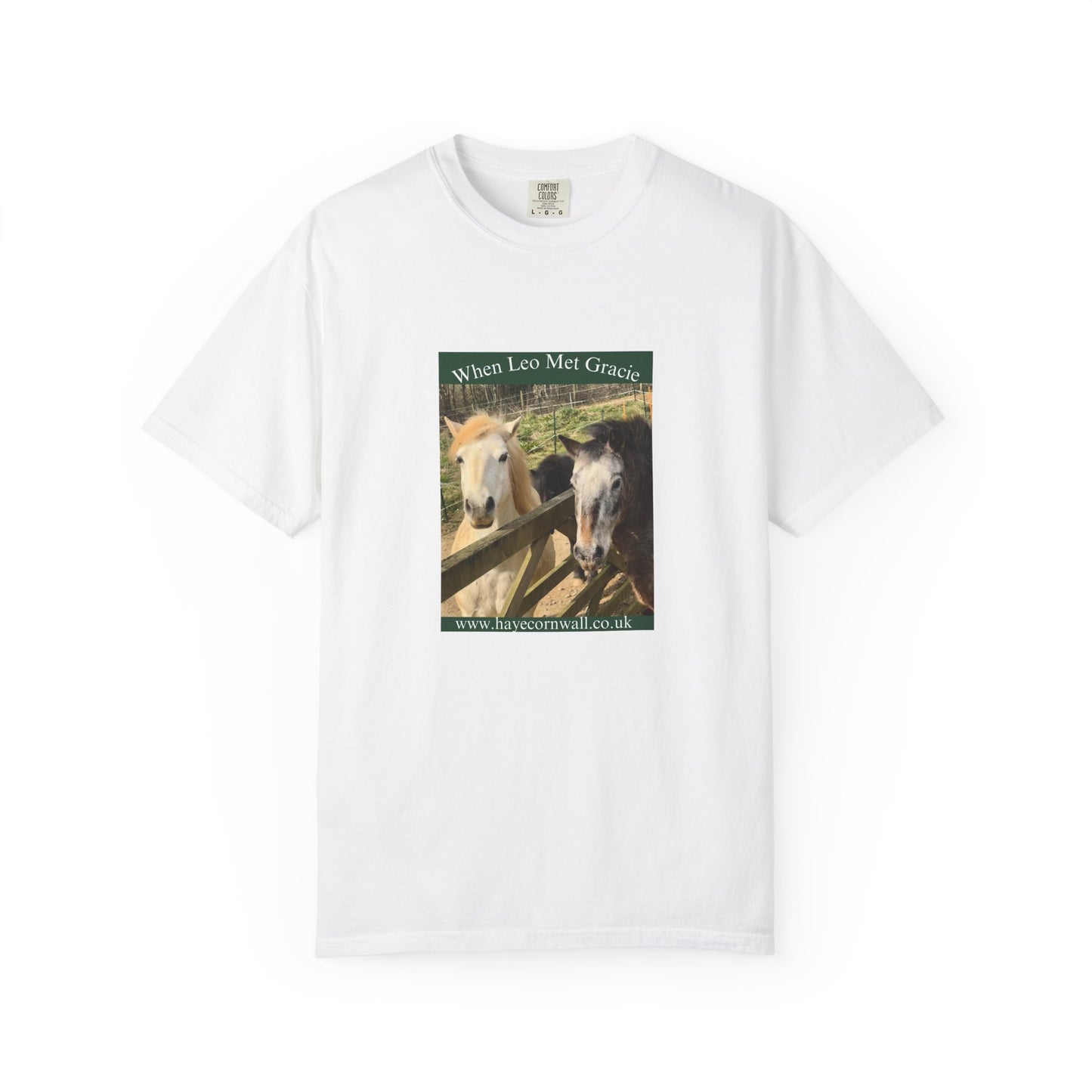 US ONLY Unisex Tee "When Leo Met Gracie" from Haye Cornwall animal sanctuary
