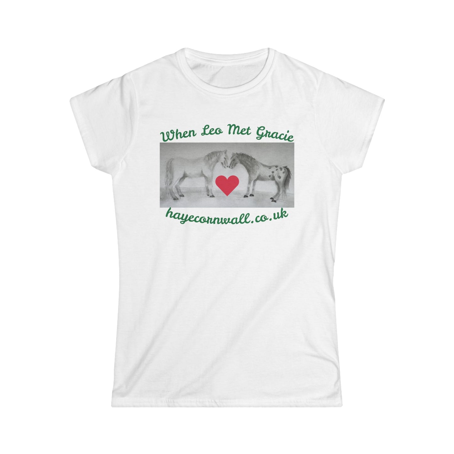 UK ONLY Women's Softstyle Tee "When Leo Met Gracie" from Haye Cornwall animal sanctuary
