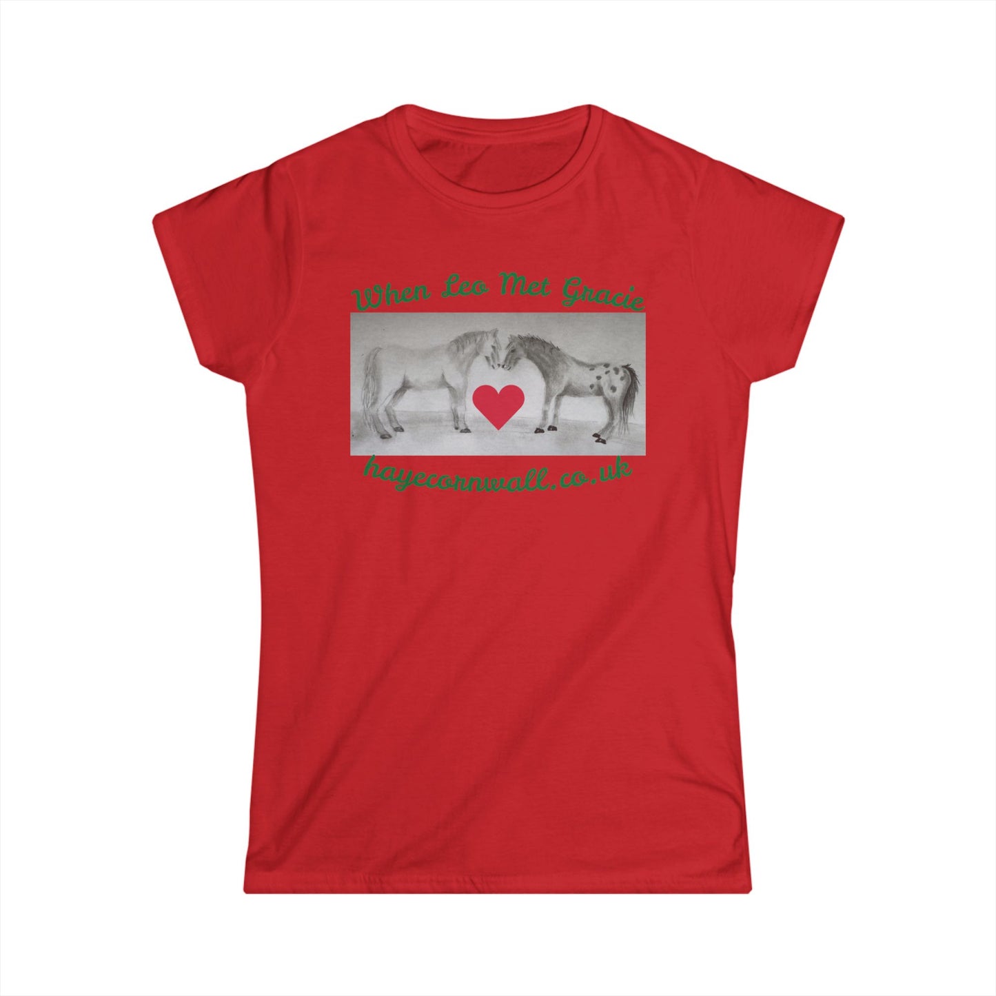 UK ONLY Women's Softstyle Tee "When Leo Met Gracie" from Haye Cornwall animal sanctuary