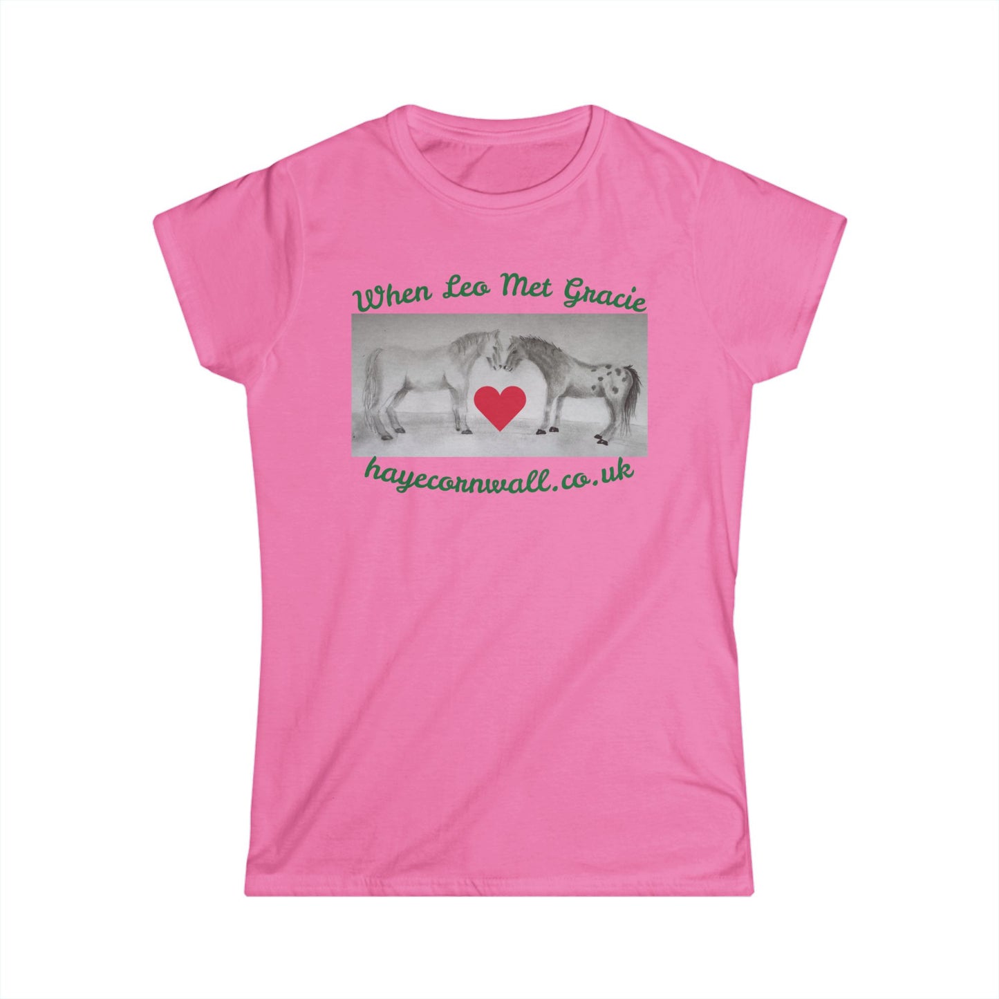 UK ONLY Women's Softstyle Tee "When Leo Met Gracie" from Haye Cornwall animal sanctuary