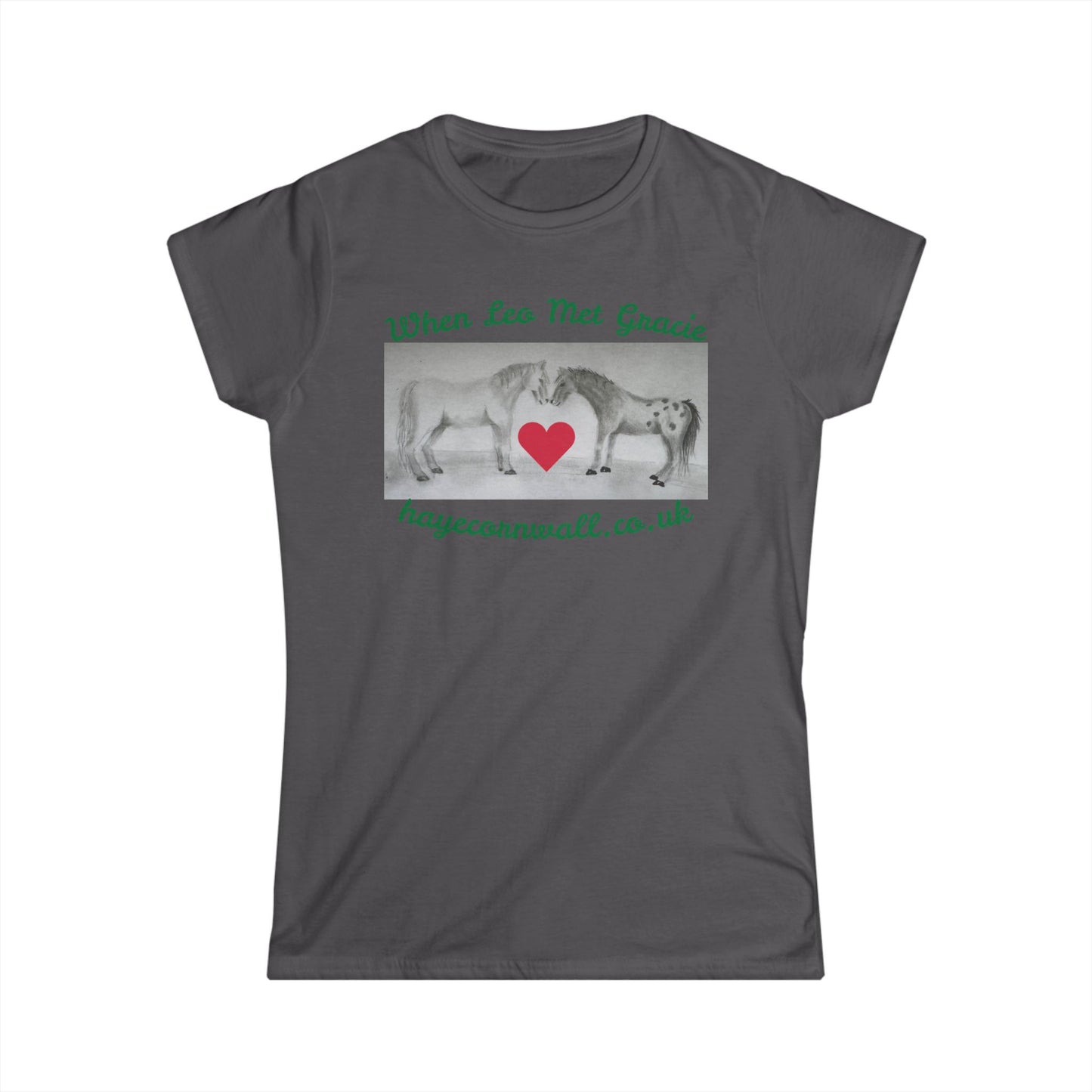 UK ONLY Women's Softstyle Tee "When Leo Met Gracie" from Haye Cornwall animal sanctuary