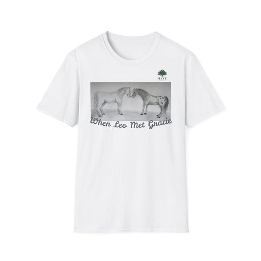 UK ONLY Unisex Tee "When Leo Met Gracie" from Haye Cornwall animal sanctuary