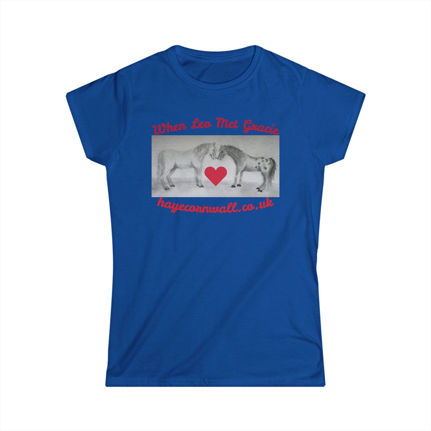 UK ONLY Women's Softstyle Tee "When Leo Met Gracie" from Haye Cornwall animal sanctuary