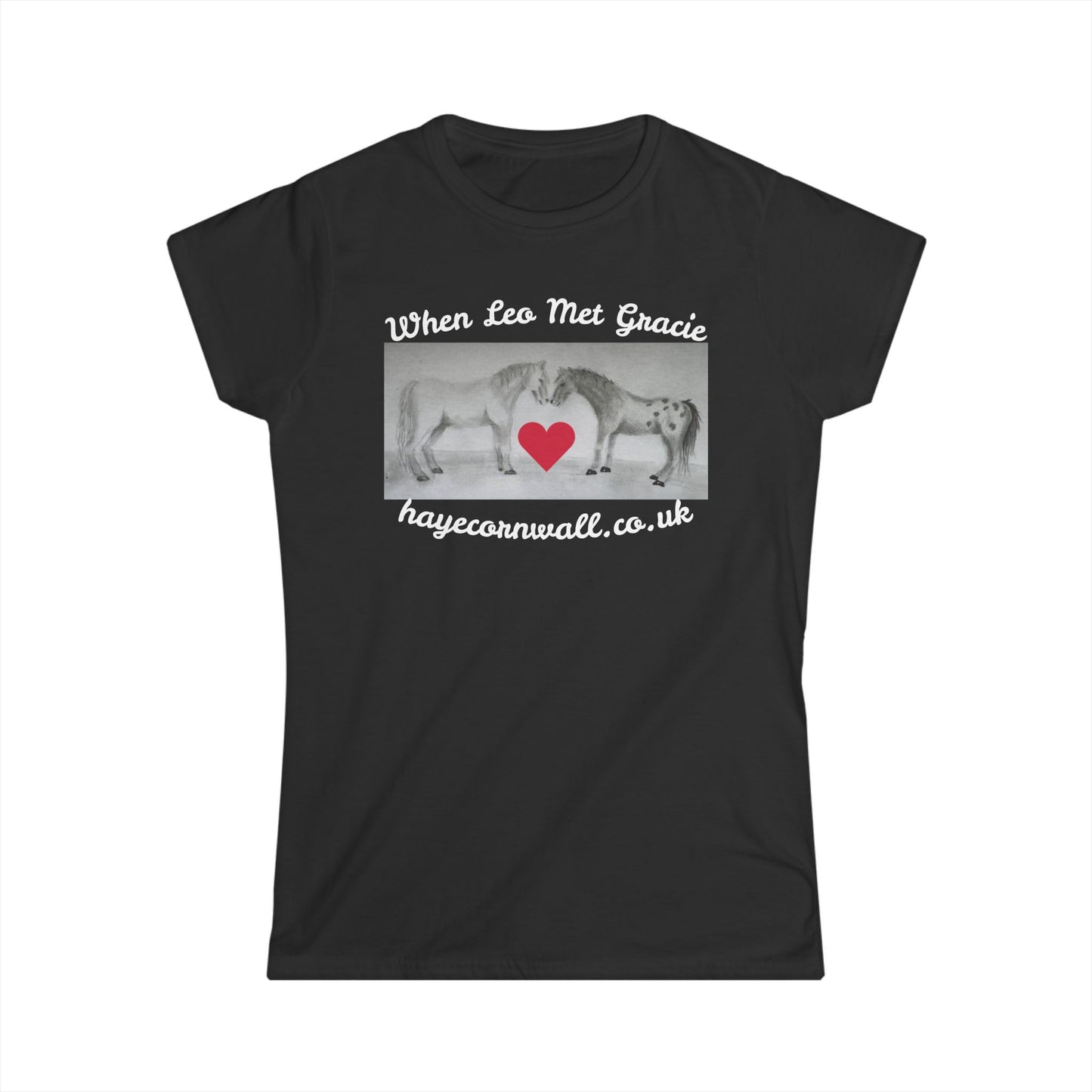 UK ONLY Women's Softstyle Tee "When Leo Met Gracie" from Haye Cornwall animal sanctuary